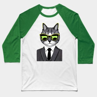 Cool Cat Boss Baseball T-Shirt